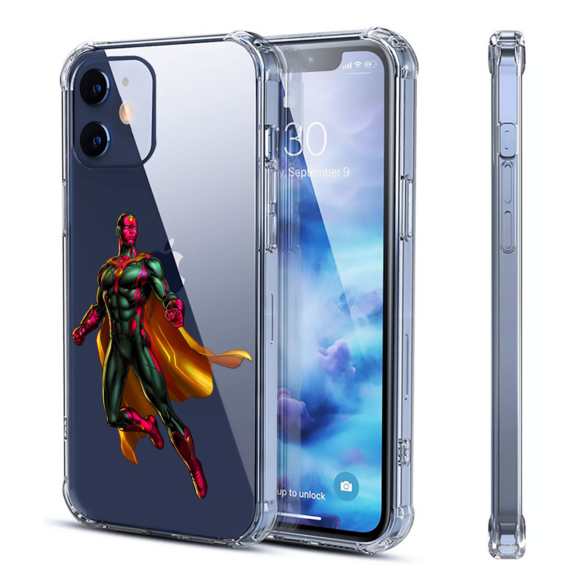 （画像用） アベンジャーズ The Avengers 【iPhone 12シリーズ対応】透明スマホケース（クリアソフトケース）